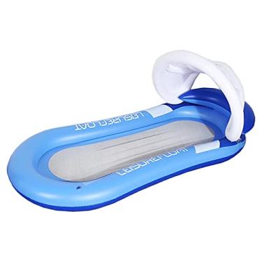 Imagem de Domary Flutuador de piscina inflável de PVC com espreguiçadeira de piscina flutuante jangada