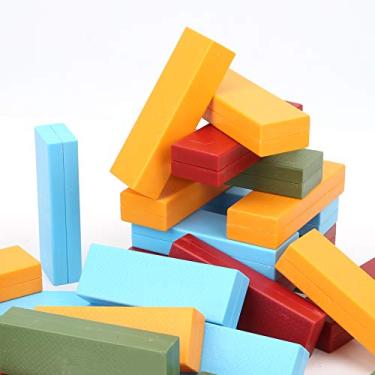 Imagem de Tumble Tower Blocks Game, Plastic Blocks Stacking Game, Twister Game bem fabricado, Reutilizável Durável para Presente Doméstico Crianças Adulto