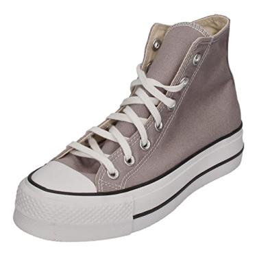 Imagem de Tênis unissex Converse All Star Chuck Taylor cano alto plataforma – Vapor Mauve – Preto – Branco, Vapor Mauve/preto/branco, 8 Women/6 Men