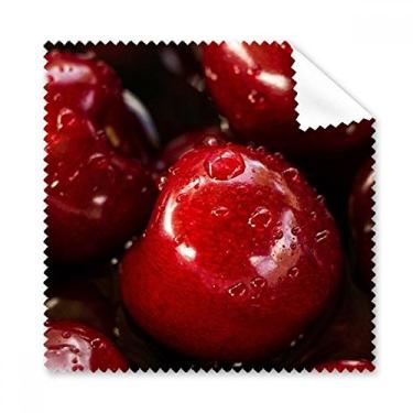 Imagem de Limpeza de óculos com imagem de frutas vermelhas temperadas, pano de limpeza de cereja, 5 peças