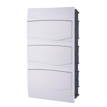 Imagem de Quadro de Distribuição de Embutir 36 DIN ou 24 NEMA Tramontina com Porta Branca Tramontina