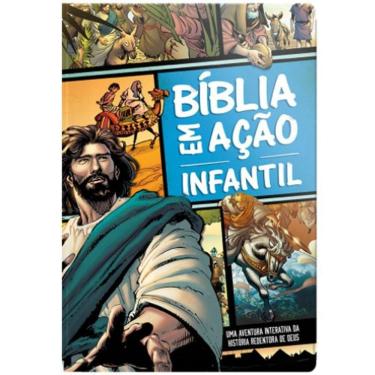 Imagem de Bíblia Em Ação Infantil Capa Dura Quadrinhos