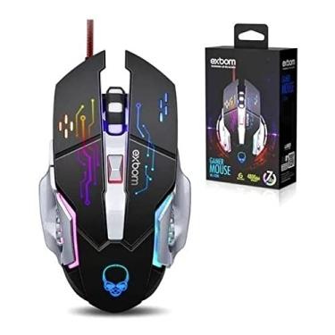 Imagem de Mouse Gamer 6 Botões 4800 DPI 4 Modos RGB 7 Cores Gaming Cabo Usb 1.5 metros com Filtro Exbom