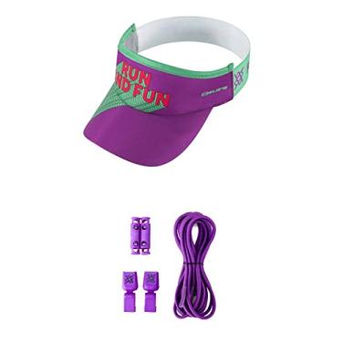 Imagem de Kit 1 Viseira de Corrida e 1 Cadarço Elástico Hupi Purple, Cor: Roxo