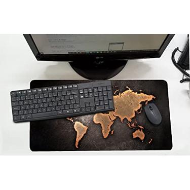 Imagem de Mouse Pad/Desk Pad Grande 30x70cm - Mapa Marrom