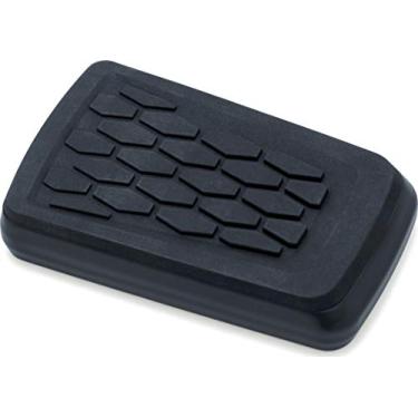 Imagem de Kuryakyn Controle de pé de motocicleta 5915: Pastilha de freio hexagonal para motocicletas Harley-Davidson FL 1980-2019, preto acetinado