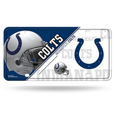 Imagem de Rico Industries Placa de licença NFL Indianapolis Colts unissex Indianapolis Colts Metalindianapolis Colts placa de licença Metal, cor do time, tamanho único (6734548506)