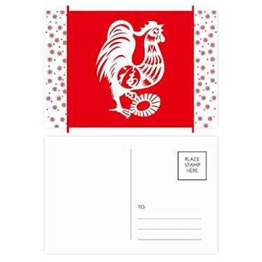 Imagem de Ano do galo animal China zodíaco Natal flor celebração postal cartão postal bênção