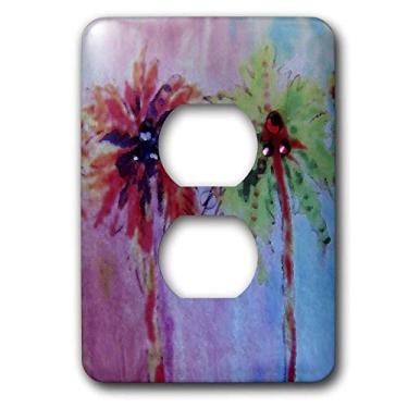 Imagem de 3dRose lsp_7270_15 cm Color me a Palm II 2 Plug Outlet Cover, Multicolorido
