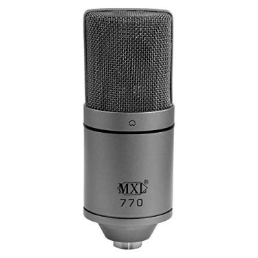 Imagem de MXL Microfone condensador 770 para podcasts, canto, gravação de estúdio em casa, jogos e streaming | XLR | diafragma grande | Cardiod (cinza)