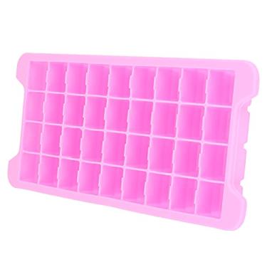Imagem de Molde de gelo, utensílio de cozinha durável e conveniente com tampa para congelar café, frutas, vinho para família (rosa com tampa)
