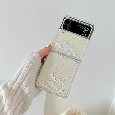 Imagem de Luminous Quicksand Phone Case para Samsung Galaxy Z Flip 4 3 Flip1 2 Fashion Flash Glitter Cover para Samsung Z Flip3 Flip 4, Diamond Silver, For Samsung Z Flip 1
