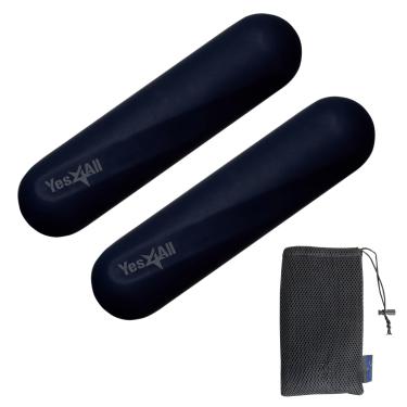 Imagem de Yes4All Conjunto de 2 pesos de mão com revestimento de silicone macio - carvão