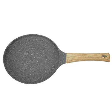Imagem de Frigideira Antiaderente,Frigideira Fundo Plano Mesmo Aquecimento Utensílios De Cozinha Sem Vara Com Alça Para Alimentos, Frigideira Antiaderente Para Panquecas Compatível Com Fogão De Indução(20cm)