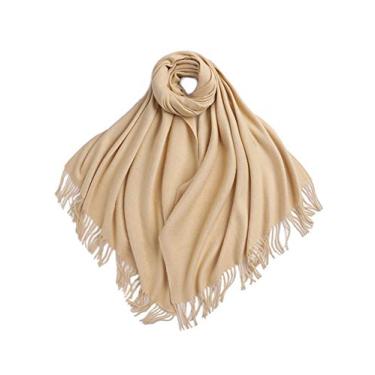 Imagem de Xale grande feminino de mescla de caxemira Legou, extra macio, echarpe, cachecol de pashmina, Cor - 17, 78.6"*27.5"