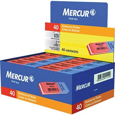 Imagem de Borracha Vermelha Azul, Mercur, Prima, B0101013, Caixa com 40 Unidades