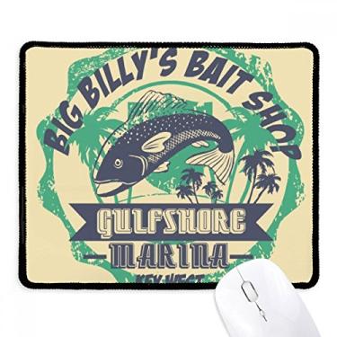Imagem de Mouse pad tropical Fish Coconut borda costurada tapete de borracha para jogos