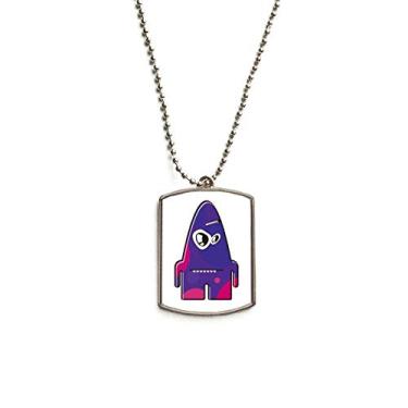Imagem de DIYthinker Universo Alien Roxo Monstro Corrente de Aço Inoxidável Pingente Dog Tag Colar Pet
