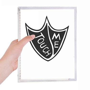 Imagem de Caderno Touch Me com citação de pé de pato DIY com desenho de folhas soltas diário recarregável de papelaria