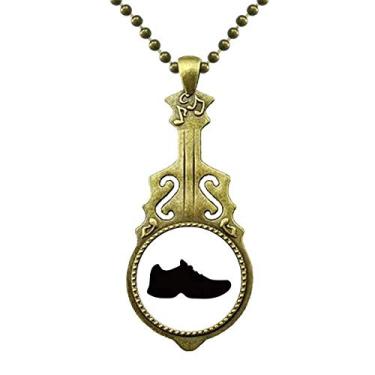 Imagem de DIYthinker Colar masculino preto com estampa de silhueta, joia antiga com pingente de música