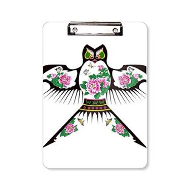 Imagem de Cultura chinesa tradicional padrão de pipa prancheta pasta bloco de escrita placa de suporte A4