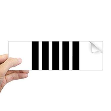 Imagem de DIYthinker Numerais romanos Oito em silhueta preta retangular para-choque adesivo notebook janela decalque