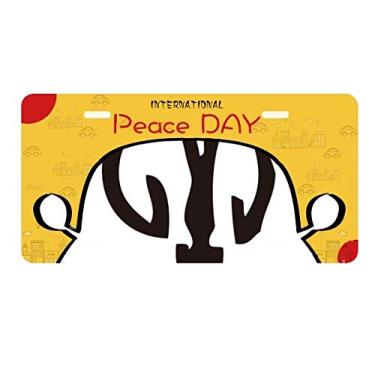 Imagem de DIYthinker Placa de carro Bones Inscriptions Chinese Zodíaco Ovelha Placa de carro Decoração Dia da Paz