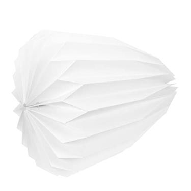 Imagem de HEMOTON Abajur De Origami Candeeiro De Papel Lâmpada De Origami Faça Você Mesmo Lâmpada De Papel Pendurada Abajur Branco Pendente Lanternas De Papel Para Sala De Aula Dobrável Piso Ferro