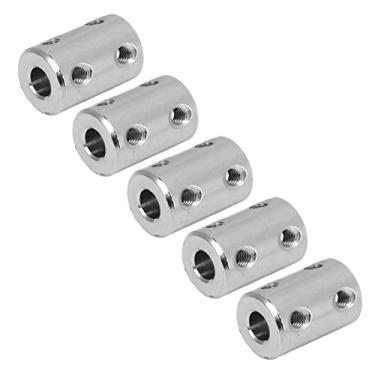 Imagem de Acoplamento de Eixo Flexível, 5 Peças Acoplador de Eixo de Mandíbula 6 a 6 Mm de Aço Conector de Eixo de Motor de Alta Resistência Braçadeiras de Mão e Pulso para Transmissão