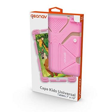 Imagem de Geonav Capa Universal protetora para tablets 7-7.9 polegadas, Silicone, anti choque, base de apoio, UN779P, Rosa