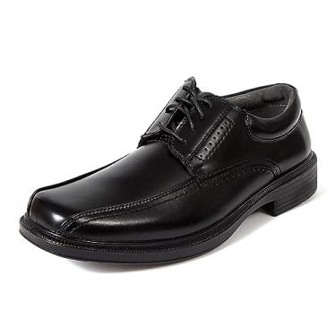 Imagem de Deer Stags Williamsburg Sapato social masculino confortável com cadarço formal Oxford para casamentos, negócios, escritório, formatura, Preto, 47