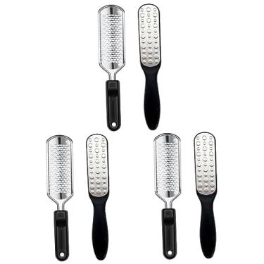 Imagem de FRCOLOR 6 Peças remoção de pele morta do pé pedra-pomes para os pés ferramenta lixadeira ferramentas de pedicure para pés pedicure cuidados com os pés arquivo de calo fosco espátula Metal