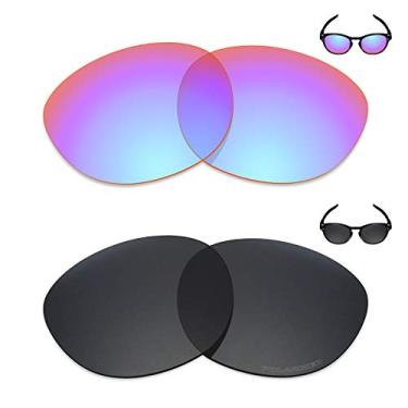 Imagem de Mryok+ 2 pares de lentes polarizadas de substituição para óculos de sol Oakley Latch – Rosa cobalto/preto