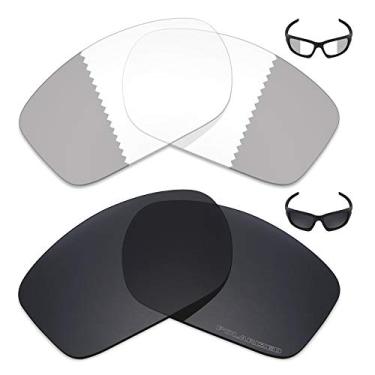 Imagem de 2 pares de lentes de reposição para óculos de sol Oakley Valve New 2014 – Cinza Eclipse fotocromático/Stealth preto
