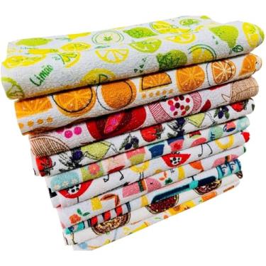 Imagem de Pano De Prato Atoalhado Felpudo Kit Com 5 Peças35X55