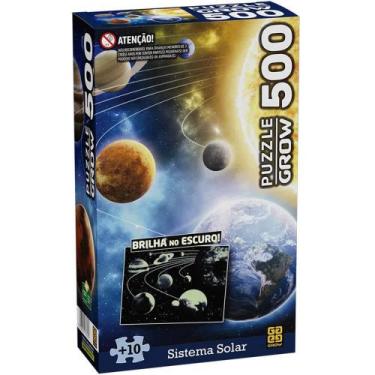 Imagem de Quebra Cabeca Sistema Solar Brilha No Escuro 500 Pecas Grow