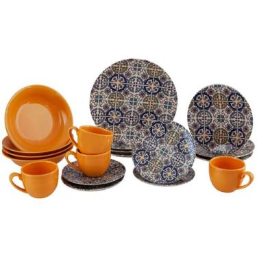 Imagem de Aparelho De Jantar Chá 20 Peças Haus Cerâmica - Redondo Soho Mandala