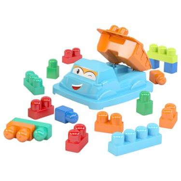 Imagem de Carrinho Infantil Bloco Racer Truck da Blocolândia Dismat - 25 Peças Temáticas e Coloridas, Brinquedo Educativo para Desenvolvimento Motor e Cognitivo, Ideal para Crianças a Partir de 18 Meses