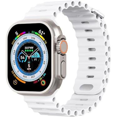 Imagem de Pulseira Esportiva Ocean Compatível com Watch Ultra, Ultra 2, W69 49mm (49mm, Branco)