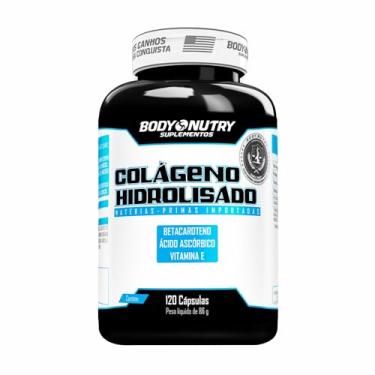 Imagem de Colageno Hidrolisado Premium 120 Capsulas Pele Cabelos Unhas Proteina Protein Tocoferol Betacaroteno Vitamina C Acido Ascorbico Vitamina E Original Importado Collagen Homens e Mulheres Matéria Prima - Body Nutry
