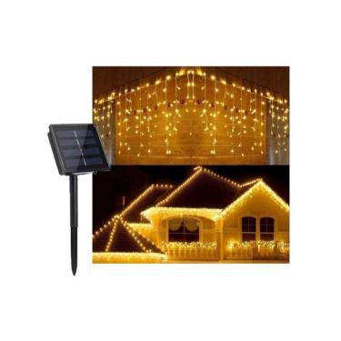 Imagem de Casamento de Natal em cascata solar 5m 200 luzes LED