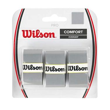 Imagem de Protetor de cabo de raquete Wilson Pro, prata, pacote com 3