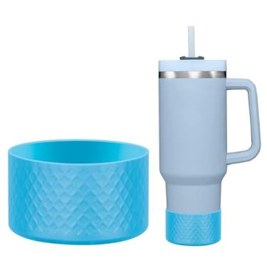 Imagem de WKYMY Bota de silicone compatível com Stanley Cup Boot Protective Tumbler, Botina, tampa inferior de garrafa de água de silicone para bota Hydroflask e mais garrafas/copos com largura de 7,6 cm