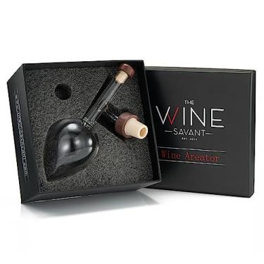 Imagem de Wine Aerator And Decanter, Hand Blown Borocilicate Glass Wine Aerator on the bottle Aerator for Wine, Whiskey and Spirits 5.1cm x 13cm Transform Your Wine Experience By The Wine Savant