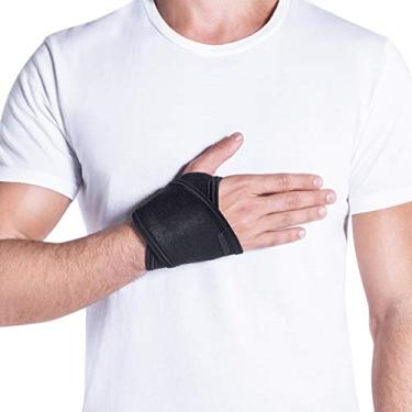 Imagem de Kestal Munhequeira Bumerangue, protetor de punho, órtese, tala Preto, Único