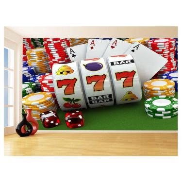 Imagem de Papel De Parede 3D Salão De Jogos Cartas Poker 3,5M Jcs78