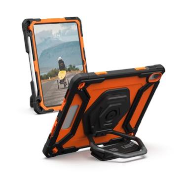 Imagem de URBAN ARMOR GEAR UAG projetado para iPad 11" A16 11ª geração 2025, 10,9" 10ª geração 2022 com protetor de tela integrado, suporte e alça de mão Robusto de nível militar, laranja de plasma/preto