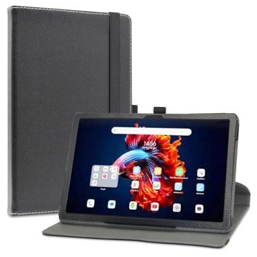 Imagem de LiuShan Compatível com OSCAL Pad 80 Wifi, capa de poliuretano com suporte de rotação de 360 graus para tablet OSCAL Pad 80 WiFi de 10,5 polegadas (não serve para outro tablet), preta