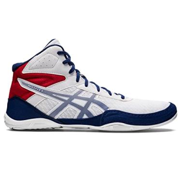 Imagem de ASICS Tênis de Luta Livre Masculino Matflex 6, Branco/oceano profundo, 11.5