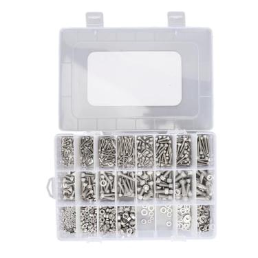 Imagem de Kit de Arruela Plana de Parafusos, 880 Peças, Cabeça Sextavada, Aço Inoxidável, Kit de Sortimento de Parafusos, M2, M3, M4, M5, Cabeça Cilíndrica